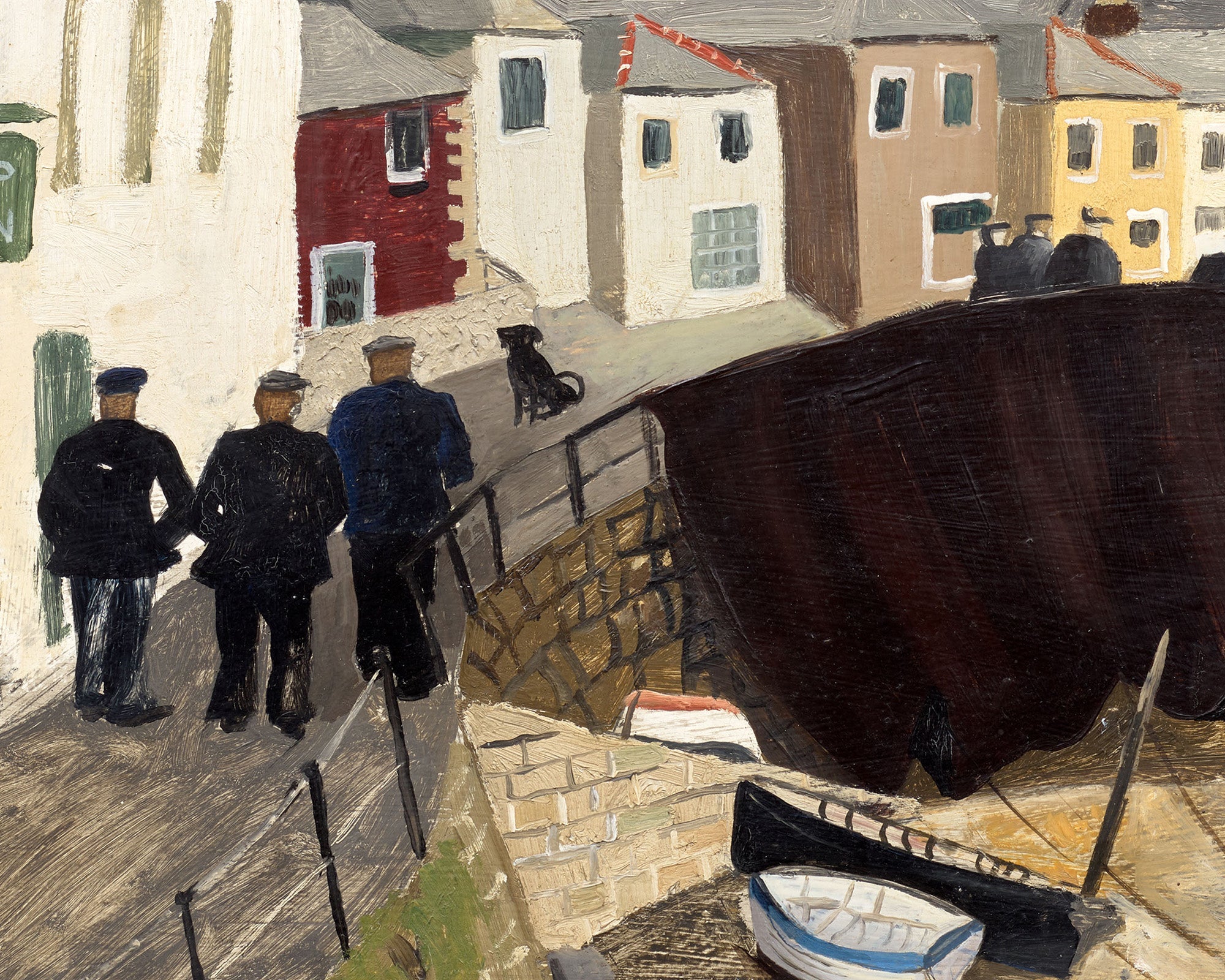 CHRISTOPHER WOOD Drying Sails, Mousehole, Cornwall, Painted in 1930; St Ives: The Modern Coast, London Selling Exhibition